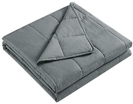NexHome EXQ Toddler Weighted Blanket for Kids 5 pounds Heavy Blanket Grey Super Soft Tranquility Blanket Gray with Premium Glass Beads, 100% Cotton Organic(5lbs,36''x48'',Throw Size)