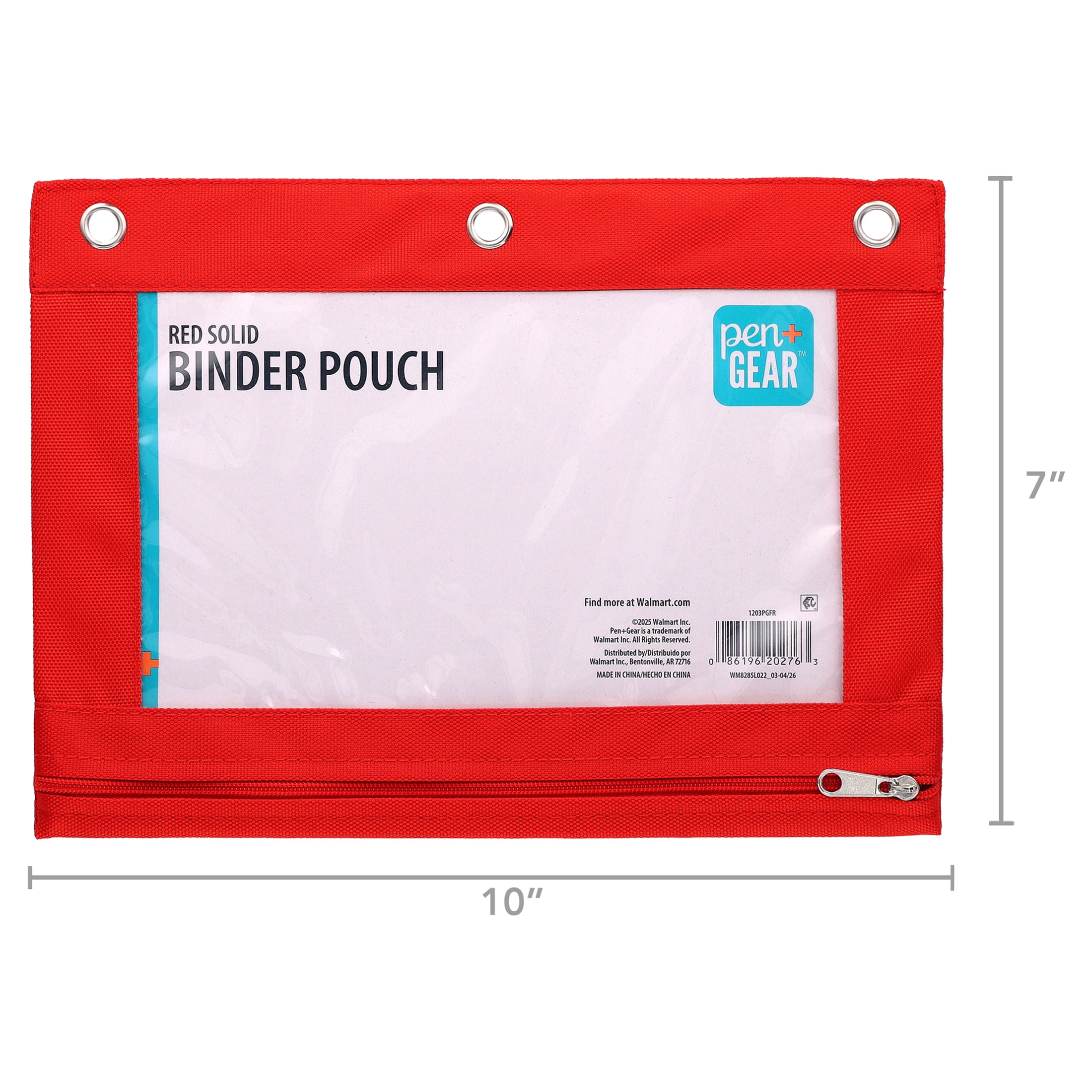 Pen+Gear Red Solid Binder Pouch