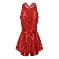 thumbnail image 1 of Alvivi Girls Jazz Modern Tap Dancewear Sleeveless Sequined Ballet Dance Leotard Dress 6-16, 1 of 7