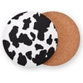 thumbnail image 2 of GZHJMY Cow Print Round Coaster, 4 Pcs Heat Resistant Absorbent Drink Coaster for Kitchen Bar Cafe Decor, 2 of 7