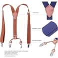 thumbnail image 7 of AWAYTR Kids Child Men Boy Suspenders - Adjustable Elastic Solid Color 4 Strong Clips Braces, 7 of 7