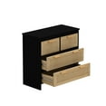 thumbnail image 3 of Black Rattan 4-Drawer - Easy Assembly and Smooth Drawers - Dining Room, Hallways - Ample Storage for Daily Use, 3 of 3