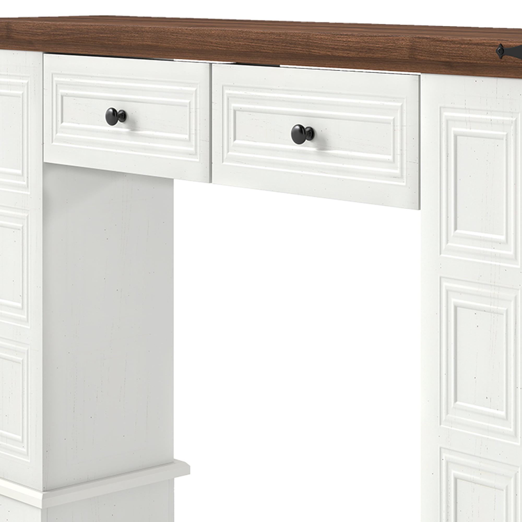 Uforic Console Table with Storage Drawers, Sofa Table for Living Room Entryway, White