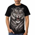 thumbnail image 3 of LAOLIUSN Funny Tiger Printed T-Shirt Animal Graphic Tee Shirt，S-4XL, 3 of 7