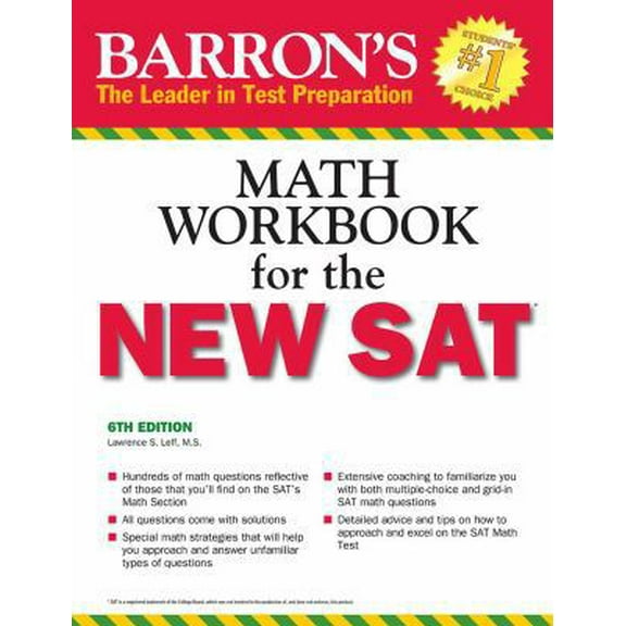 Pre-Owned Barron's Math Workbook for the New Sat, 6th Edition (Paperback) 1438006217 9781438006215