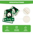 thumbnail image 3 of Black Green Buffalo Plaid Lucky Shamrock St. Patrick''s Day Table Runner, Seasonal Spring Holiday Kitchen Dining Table Decoration for Indoor Outdoor Home Party Decor 13 x 72 Inch, 3 of 6