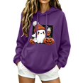 thumbnail image 4 of Only Moment Purple Women's Sweatshirt Halloween Printed Polyester Pullover Sweaters Casual Winter Clothes 3XL, 4 of 4