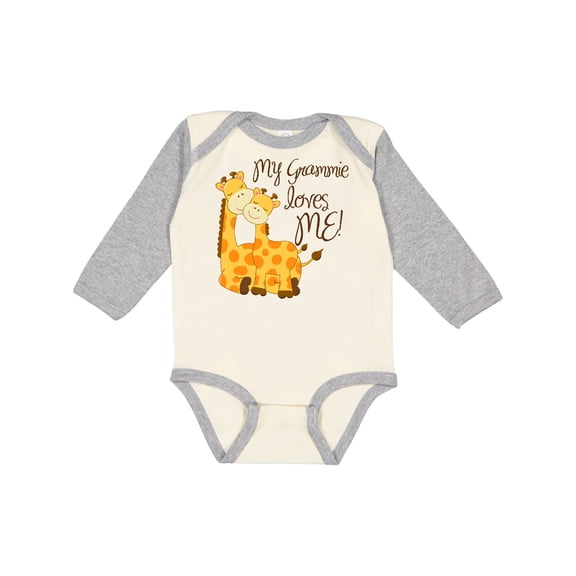 Inktastic My Grammie Loves Me Boys or Girls Long Sleeve Baby Bodysuit