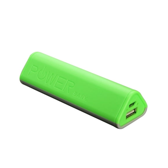 2000mAh Portable Triangle USB Power Bank DIY 18650 Battery Charger External-Green