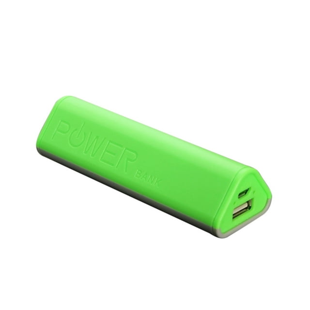 2000mAh Portable Triangle USB Power Bank DIY 18650 Battery Charger External-Green