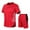 58#Red, variant on 2024 Casual Sport Set for Mens Two Piece Suit Solid O-Neck Short Sleeve Fit Tee Shirts Short Sweatpants Set