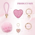 thumbnail image 6 of Crystal Keychain for Women, Heart Shape Key Chain with Sparkly Rhinestones Bling Car Key Chains for Backpack Handbag Car Keys, 6 of 7