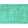 thumbnail image 1 of Ahgly Company Machine Washable Indoor Rectangle Persian Turquoise Blue Traditional Area Rugs, 4' x 6', 1 of 4