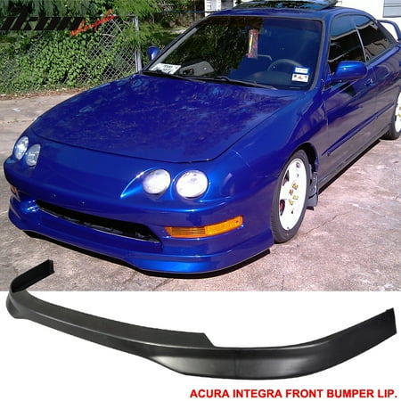 Integra Rear Lip - Fits 98-01 Acura Integra Black PP - Polypropylene T-R Type Front Bumper Lip Spoiler Bodykit