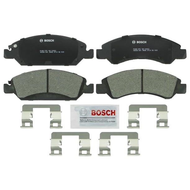 BOSCH BC1363 QuietCast Juego de pastillas de freno de disco de cerámica premium - Compatible con Cadillac Escalade XTS seleccionados; Chevrolet Avalanche Silverado Suburban Tahoe; GMC Savana Sierra Yu
