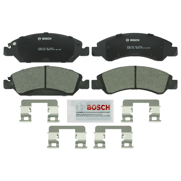 BOSCH BC1363 QuietCast Juego de pastillas de freno de disco de cerámica premium - Compatible con Cadillac Escalade XTS seleccionados; Chevrolet Avalanche Silverado Suburban Tahoe; GMC Savana Sierra Yu
