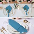 thumbnail image 2 of Blue Cloth Napkins, Modern Pure Wave Ride Washable and Reusable Dinner Napkins Set of 8, Table Napkin for Kitchen Party Birthday Wedding Hotel Housewarming 20"x20", 2 of 8
