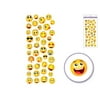 Quasimoon Small Happy Face Emoji Icon Stickers Round Messenger DIY (40pc Sheet) by PaperLanternStore