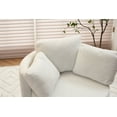 thumbnail image 5 of Teddy Fabric Swivel and Storage Chair, Reading Armchair with 3 Throw Pillows, Modern Accent Single Sofa Chair for Apartment, Office, Living Room & Bedroom Room (Ivory), 5 of 6