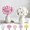 5Pcs Artificial Peony Flower Bouquet Under $5 a1, variant on Tusihei Artificial Peony Flower Bouquet, 27 Heads Faux Silk Peony In Raffia Wrap, Realistic Flowers Silk Bouquet for Table Vase Arrange Home Wedding Decoration