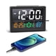 thumbnail image 1 of Reloj despertador digital JALL con pantalla LED de hora de 5.5 pulgadas, negro, 1 of 7