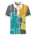thumbnail image 4 of Sngxgn Short-Sleeve Classic Fit Mens Polo Shirt with and Polo Shirt(Blue,S), 4 of 5