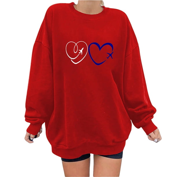 ICHUANYI Liquidación Moda de mujer Otoño Impreso Blusa suelta de manga larga Cuello redondo Casual Pullover Tops Sweatershirt ICHUANYI WER202308172551