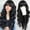 A, variant on Multi-Color Water Wavy Wig - Long Curly Synthetic Hair, Women's Hair Fiber Headgear, Soft Natural Look, Full Volume, Quick Wear, Halloween, Christmas, Thanksgiving, Party Costume W Makeup Organizers