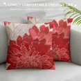 Qlloopoed Coral Pillow Covers Inch Dahlia Flower Dark and Light Coral
