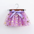 thumbnail image 2 of Godom Kids Princess Tutu Skirt 2T-8T Stars Sequins Party Dance Ballet Tulle Skirt Birthday Costume,Purple, 2 of 5