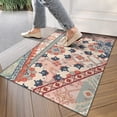 thumbnail image 4 of Botanical Floral Patchwork Non-Slip Entryway Door Mat,Boho Indoor Decor Durable Low Plush Door Mat,Washable Welcome Rug for Patio Hallway Home Decor 17x30 Inches, 4 of 7