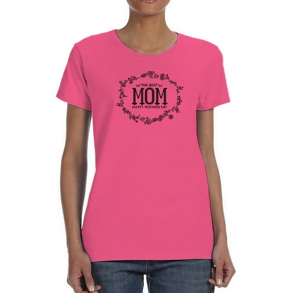 Best Mom Vintage Lacey Nature Shaped T-Shirt Women -Image by Shutterstock, Female Large