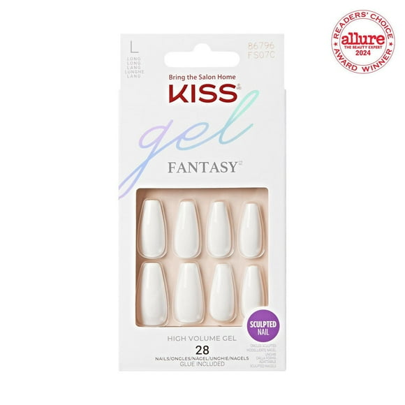 KISS Gel Fantasy - Fake Nails, 28 Count, Long