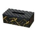 thumbnail image 2 of YBM Home Tissue Paper Box Made of Black W/ Gold Elegant Marble Printing, 1237, 2 of 9