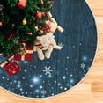thumbnail image 5 of FMSHPON New Year Christmas Snowflakes Xmas Christmas Tree Skirt Stand Mat for Holiday Party Decoration Indoor Outdoor 48 inches, 5 of 6