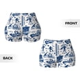 thumbnail image 5 of Picia Skiing Enthusiast Printed Workout Shorts for Women Seamless Scrunch Butt Lifting High Waisted Yoga Gym Booty Running Moisture-wicking Short Pants-XX-Large, 5 of 9