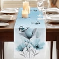 thumbnail image 3 of Spring Tulip 90 Inch Table Runner, Pastoral Rustic Chic Butterfly Floral Farmhouse Dresser Scarf Cotton & Linen Tablerunner for Dining/Kitchen Island/Holiday Party Décor 13" x 90", 3 of 9