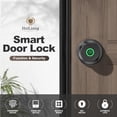 thumbnail image 2 of Fingerprint Door Lock，Smart Door Knob, Smart Lock Biometric Door Lock Fingerprint Door knob with App Control Suitable for Bedroom,Cloakroom,Apartments Offices,Hotels(Black), 2 of 7