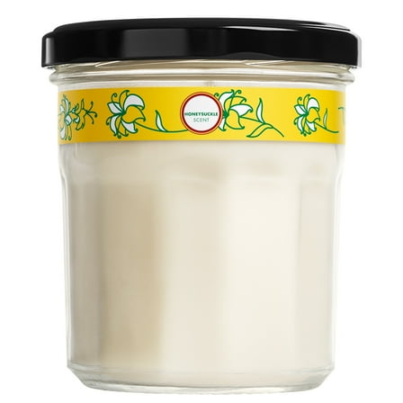 Mrs. Meyer's Clean Day Scented Soy Candle, Large, Honeysuckle Scent, 7.2  fl oz Candle