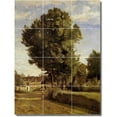 thumbnail image 1 of Ceramic Tile Mural-Jean Corot Village Painting 71. 12.75" w x 17" h using (12) 4.25 x 4.25 ceramic tiles, 1 of 3