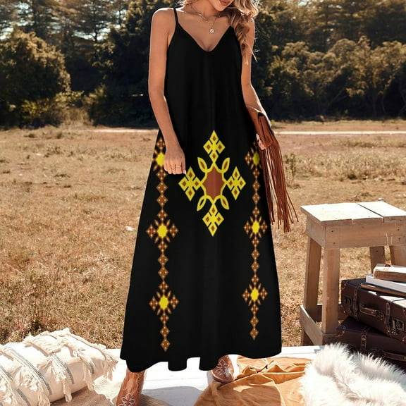 Beautiful Ethiopian cross Sleeveless Dress summer dresses elegant women's sets