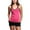 Heather Fuschia/Black, variant on G-Style USA Women's Lightweight Scoop Neck Contrast Piping Tank Top (2-Pack) LTT13194 - Black/Heather Gray - Small
