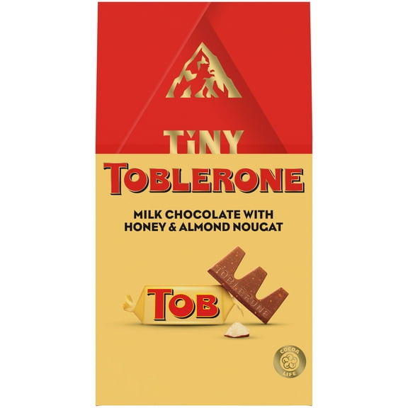 Tiny Toblerone Milk Chocolate Bars with Honey and Almond Nougat, 8.46 oz (30 Pieces)