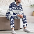 thumbnail image 7 of Picia Sea Underwater Animals1 Pattern Men’s Long-Sleeve Sleepwear Set - Soft 2-Piece Loungewear with Pockets, Comfy PJs for Relaxing Nights-Medium, 7 of 7