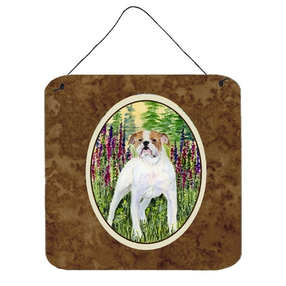 Carolines Treasures SS8156DS66 English Bulldog Aluminum Metal Wall or Door Hanging Prints, 6 x 6", Multicolor