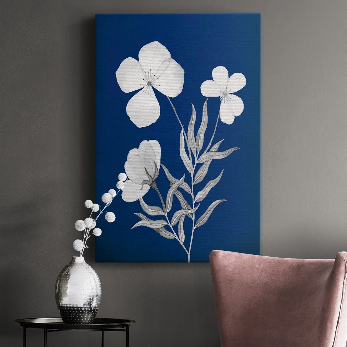 Indigo Sketch I Premium Gallery Wrapped Canvas - Ready to Hang