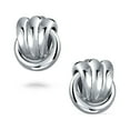 thumbnail image 3 of Bling Jewelry Womens Rope Cable Love Knot Clip-On Earrings Non-Pierced Silver, 3 of 4