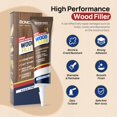 thumbnail image 2 of Wood Filler, 6.15 oz Paintable Putty, Easy to Sand, Shrink & Crack Resistant, Quick Repair for Cracks, Holes and Dama (White), 2 of 4