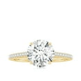thumbnail image 4 of Rosec Jewels Round Moissanite Engagement Ring with Side Stones - 8 mm - 2 Carat Moissanite Solitaire Ring - D-VS1 Grade, 18K Yellow Gold, US 3.00, 4 of 8