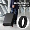 thumbnail image 4 of 8Pcs Silicone Wheel Protectors Flexible Wear Resistant Scratch-proof Noise Reducing Suitcase Wheel Covers Castor Sleeves-Black, 4 of 8